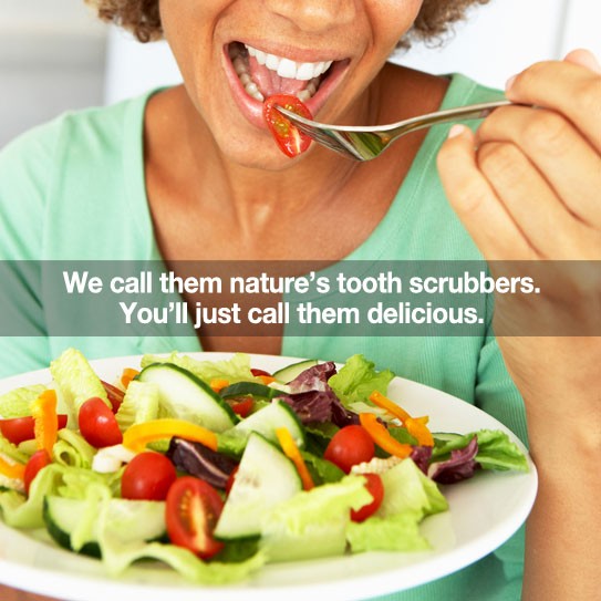 When Your Toothbrush Isn’t Handy, Reach For Scrubber Foods!