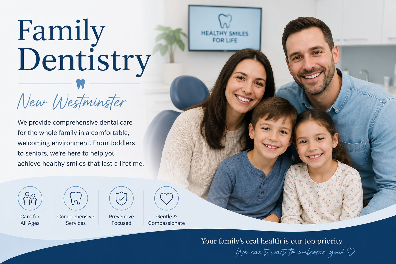 Family dentistry in New Westminster at Queen's Park Dental